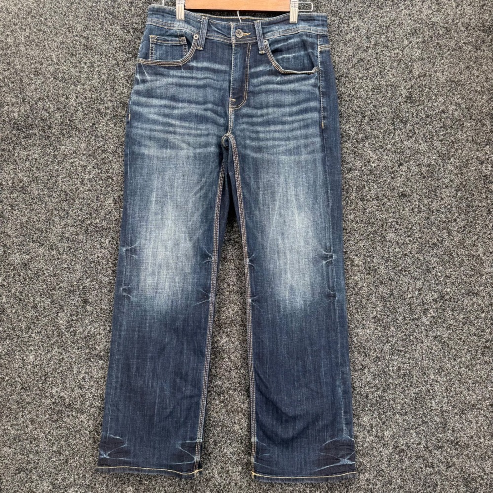 BKE Jake Straight Leg Dark Wash Jeans Mens 30x30 Stretch Denim